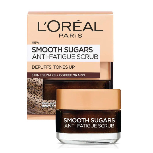 Loreal Paris Pure Sugar & Kona Coffee Face Scrub for Glowing Skin 1.7 Oz