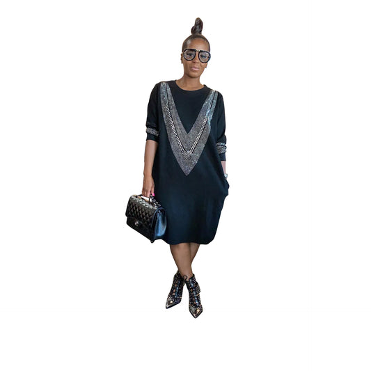 Autumn Bliss Cotton Midi Dress