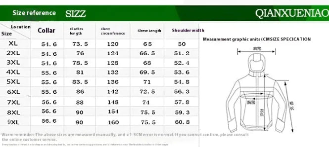 Men's Extreme Winter Jacket Plus Size