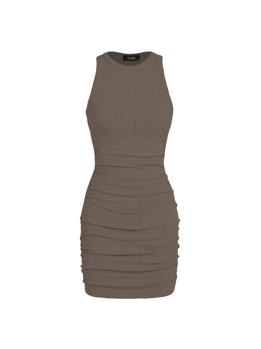 SLEEK Coffee Knit Mini Dress
