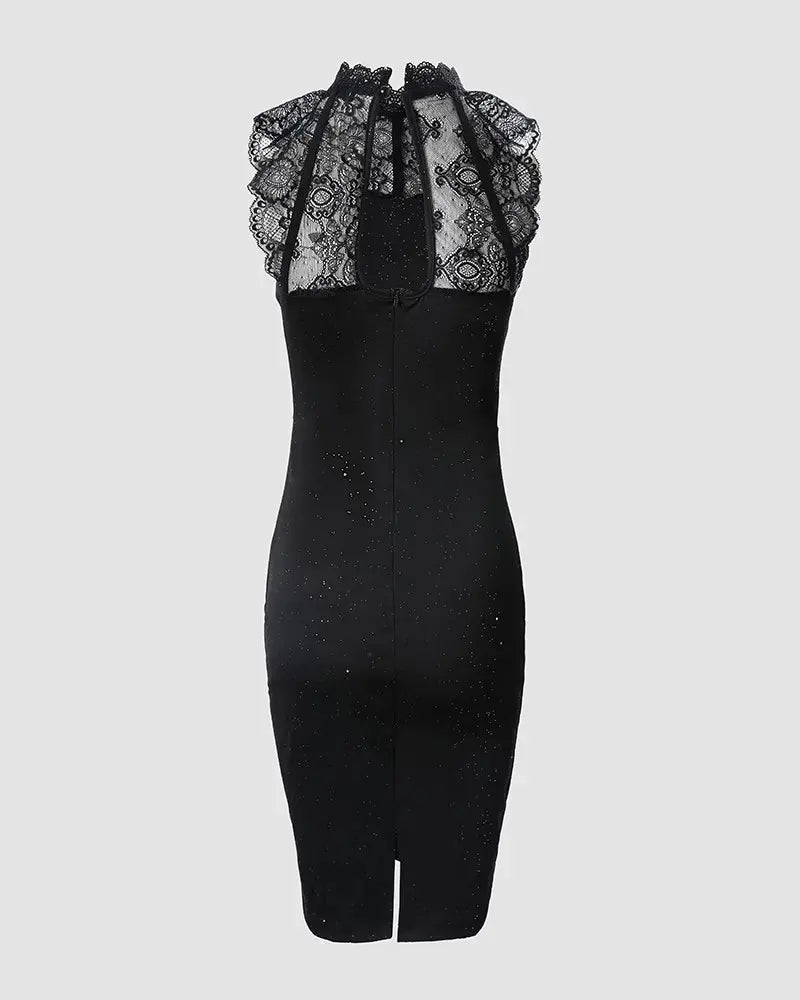 2020 Chic Black Party Dress Set