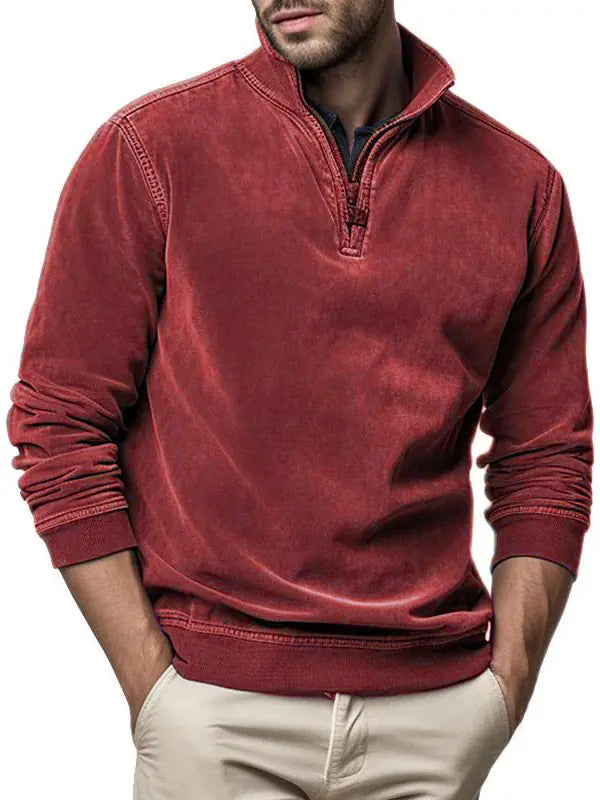 2023 Men's Ethnic Print Half-Zip Hoodie