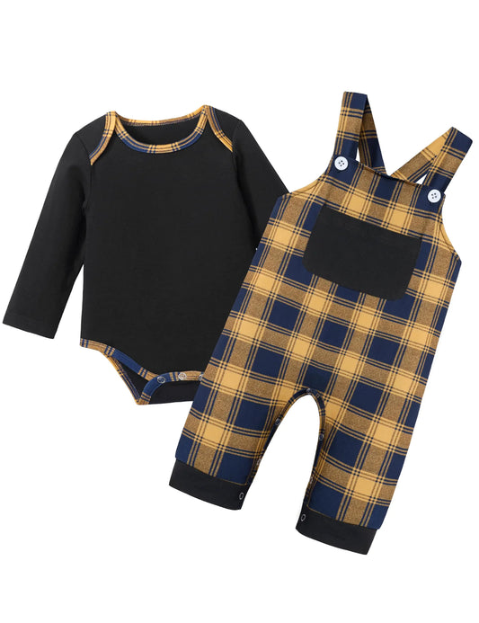 Soft Plaid Romper for Baby Boys 9-12 Months