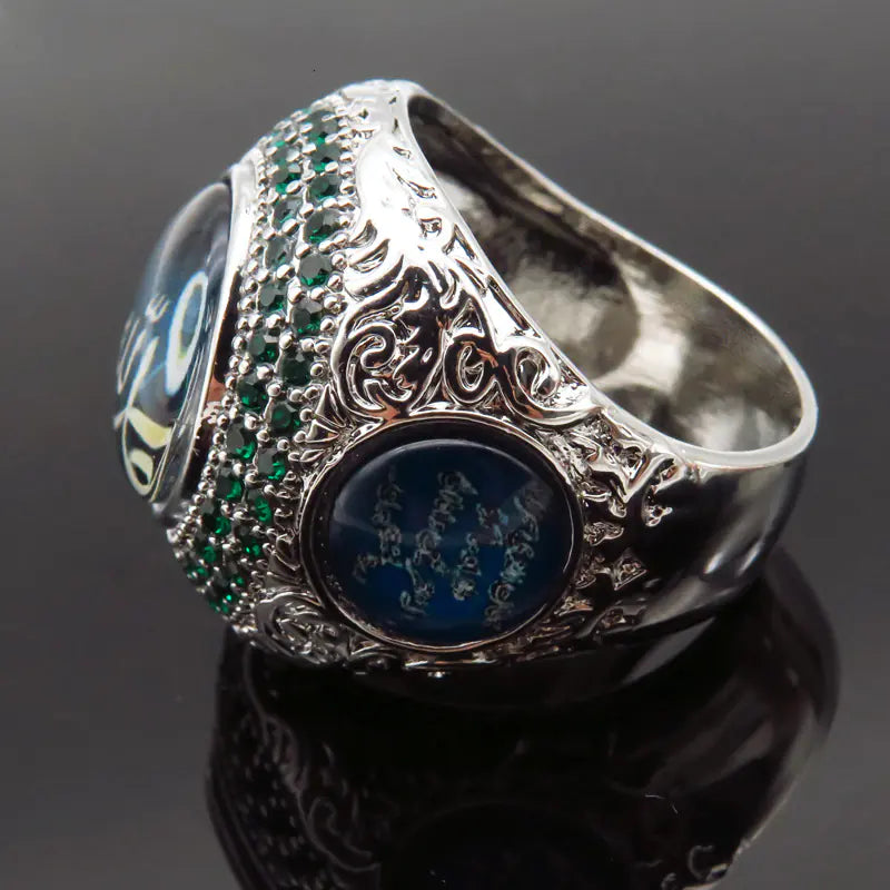 Men's Opulent Arabic Gemstone Ring