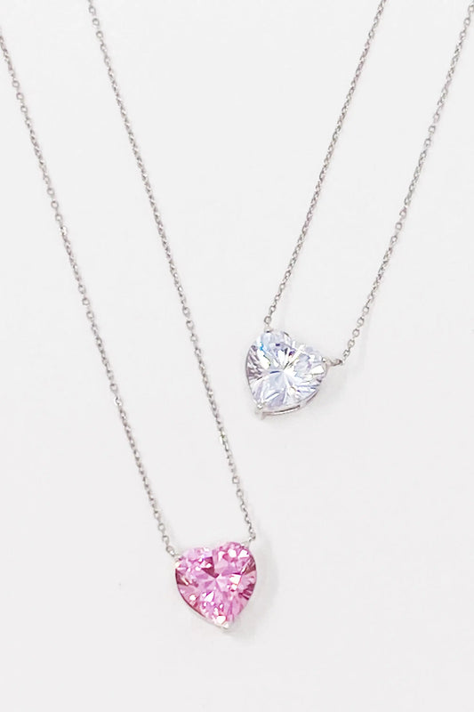 Elegant Sterling Silver Heart Pendant Necklace