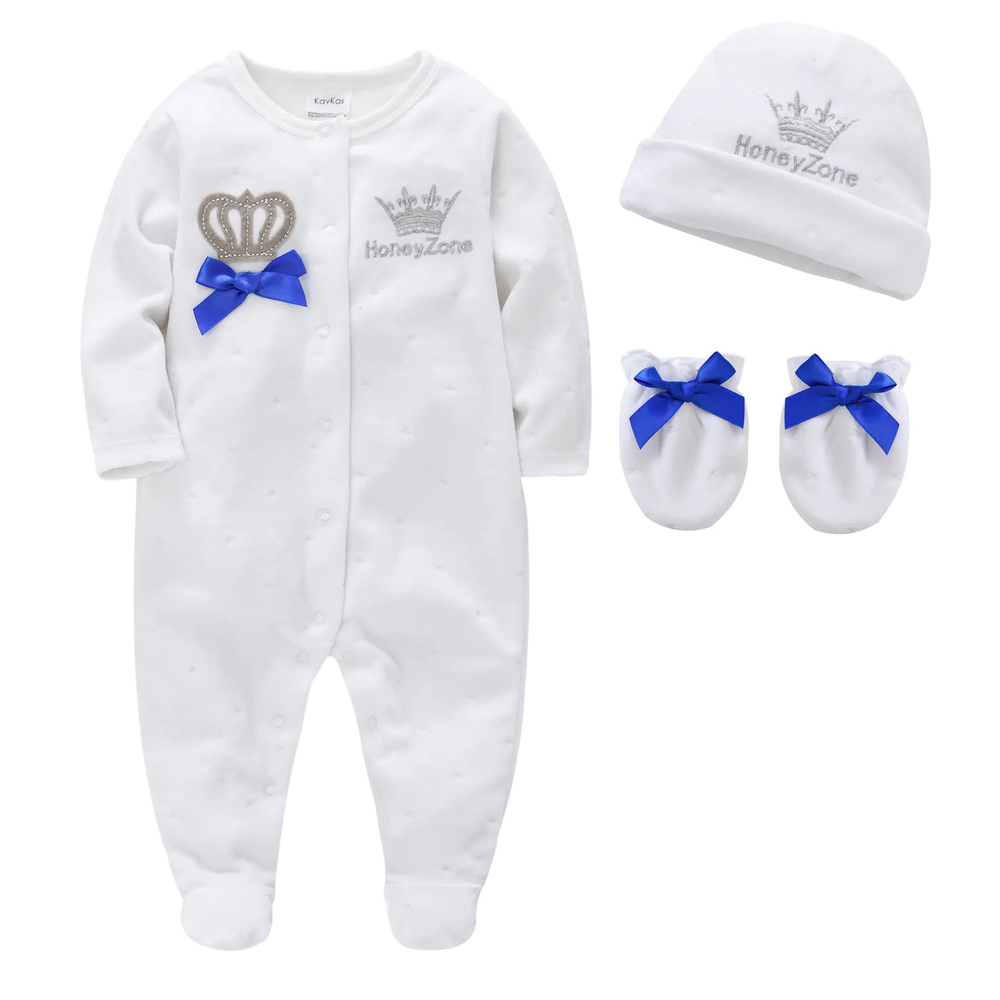 2020 Winter Cozy Velvet Baby Romper Kit (3-Piece)