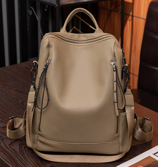 Chic Women's Leather Backpack