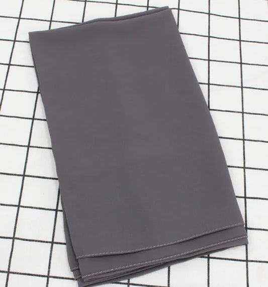 Chic Pearl Chiffon Hijab - Lightweight Solid Shade