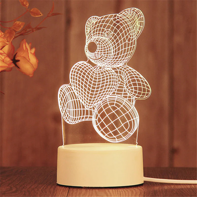 Romantic 3D Acrylic LED Lamp