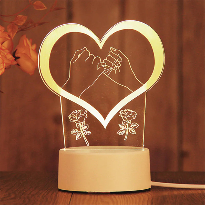 Romantic 3D Acrylic LED Lamp