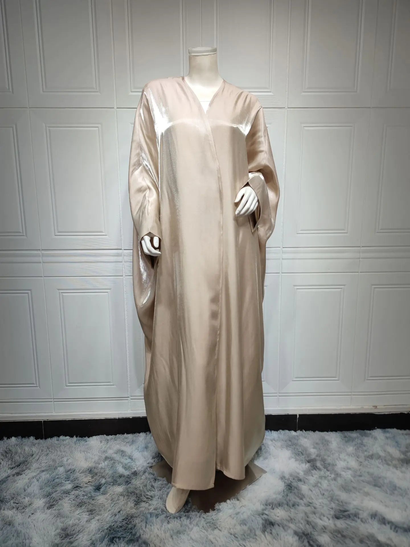Chic Muslim Satin Gown for Women