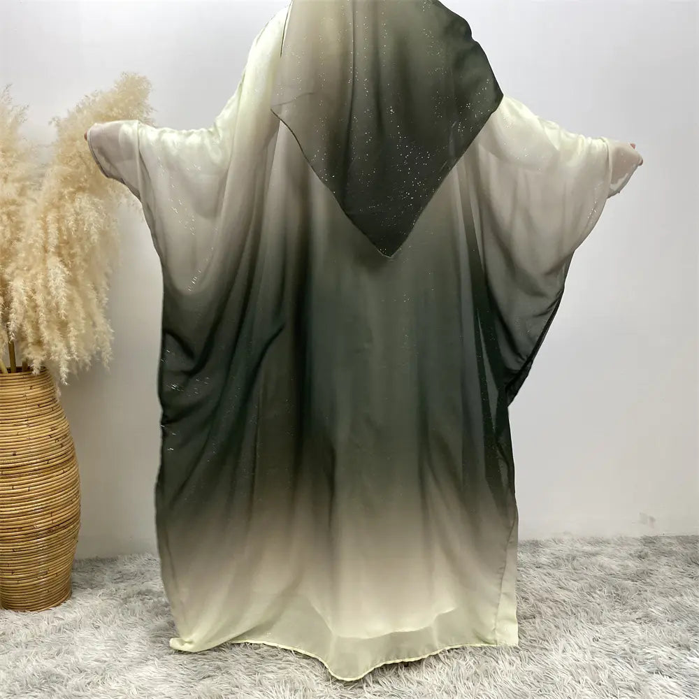 Chiffon Muslim Cardigan & Scarf Set