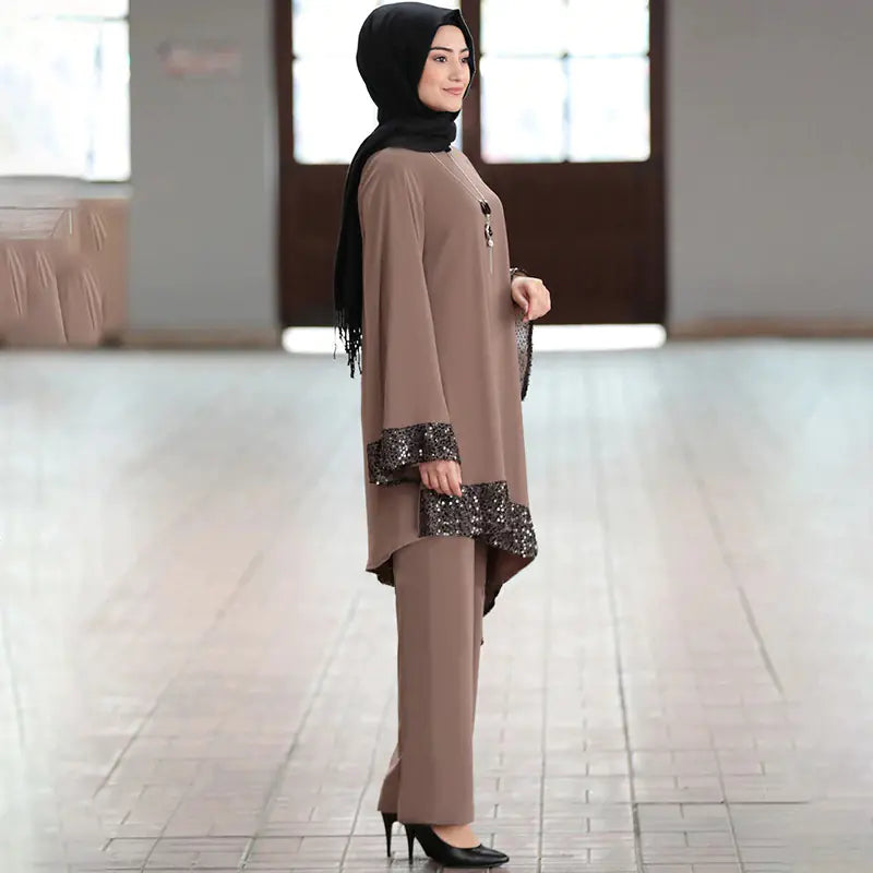 Elegant Arabian Plus Size Dress Set