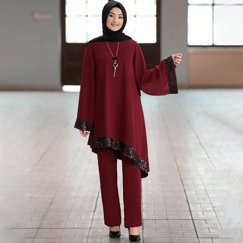 Elegant Arabian Plus Size Dress Set