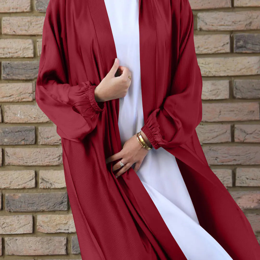 Dubai Bubble Satin Elegant Cardigan
