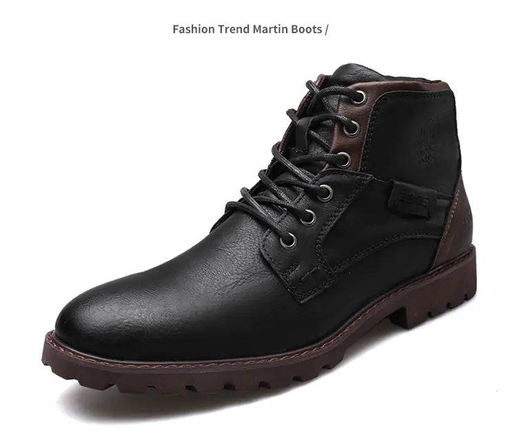 Zip-Up Rider Boots with PU Leather