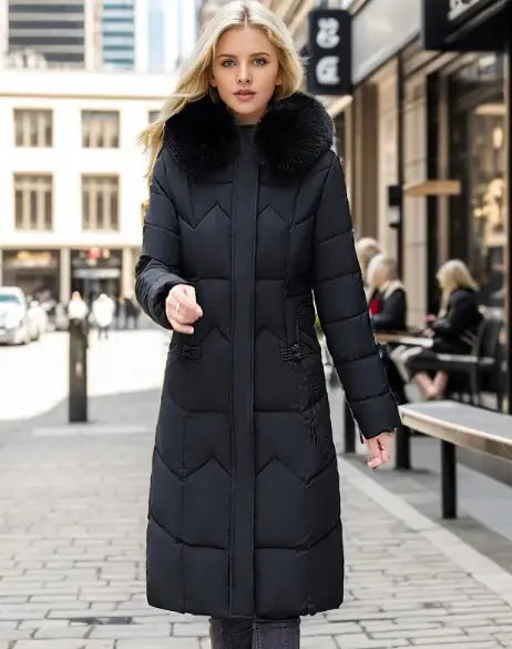 Luxury Fur-Lined Winter Coat