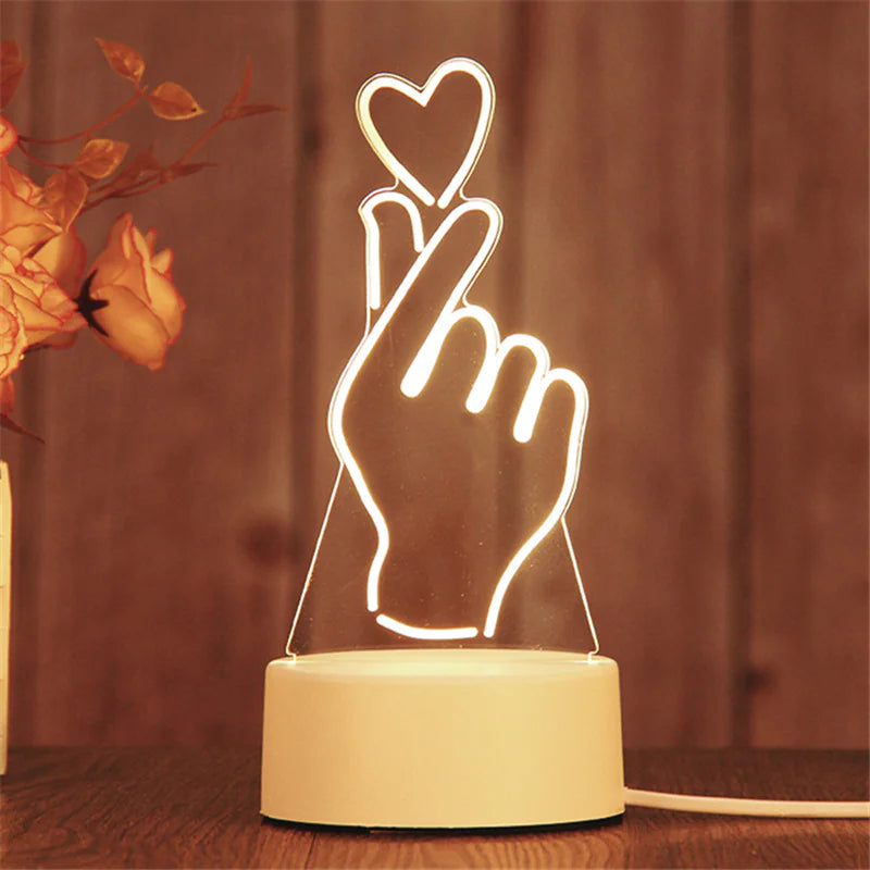 Romantic 3D Acrylic LED Lamp