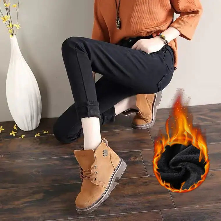 Chic High-Waist Winter Jeans for Women