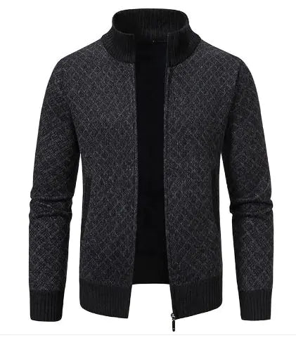 Men's Fleece Collar Cardigan
