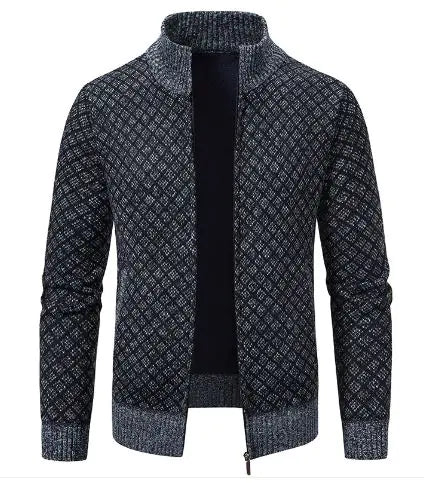 Men's Fleece Collar Cardigan