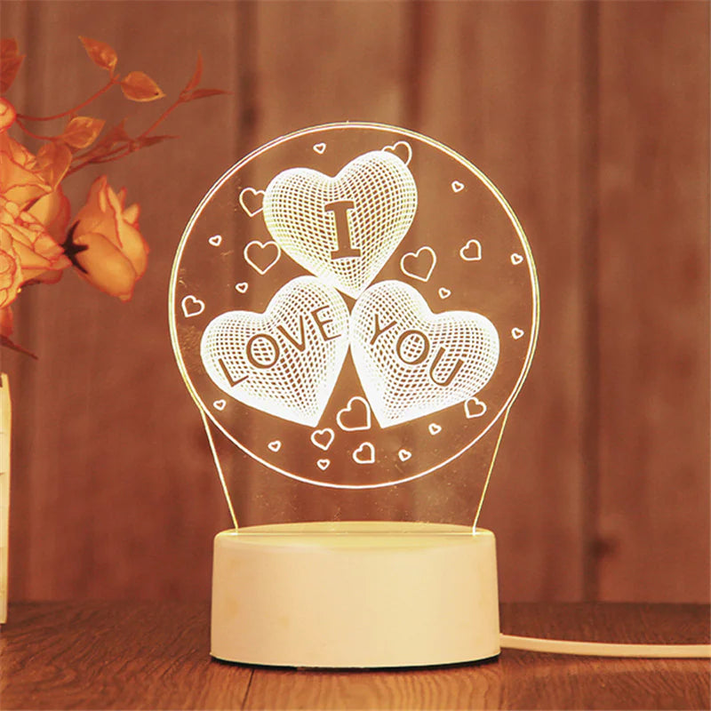 Romantic 3D Acrylic LED Lamp