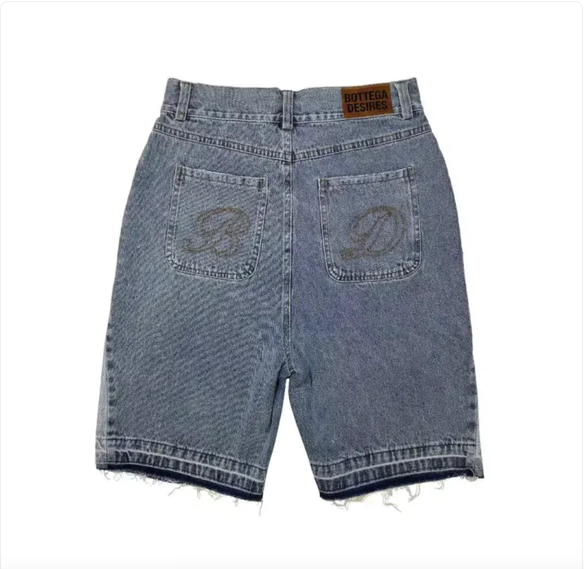 Vintage Alphabet Denim Shorts for Men