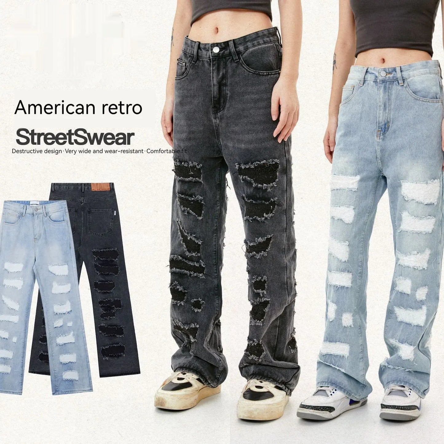 Urban Edge Distressed Straight Jeans