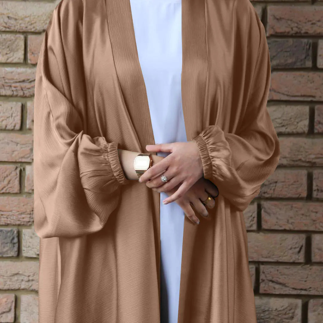 Dubai Bubble Satin Elegant Cardigan