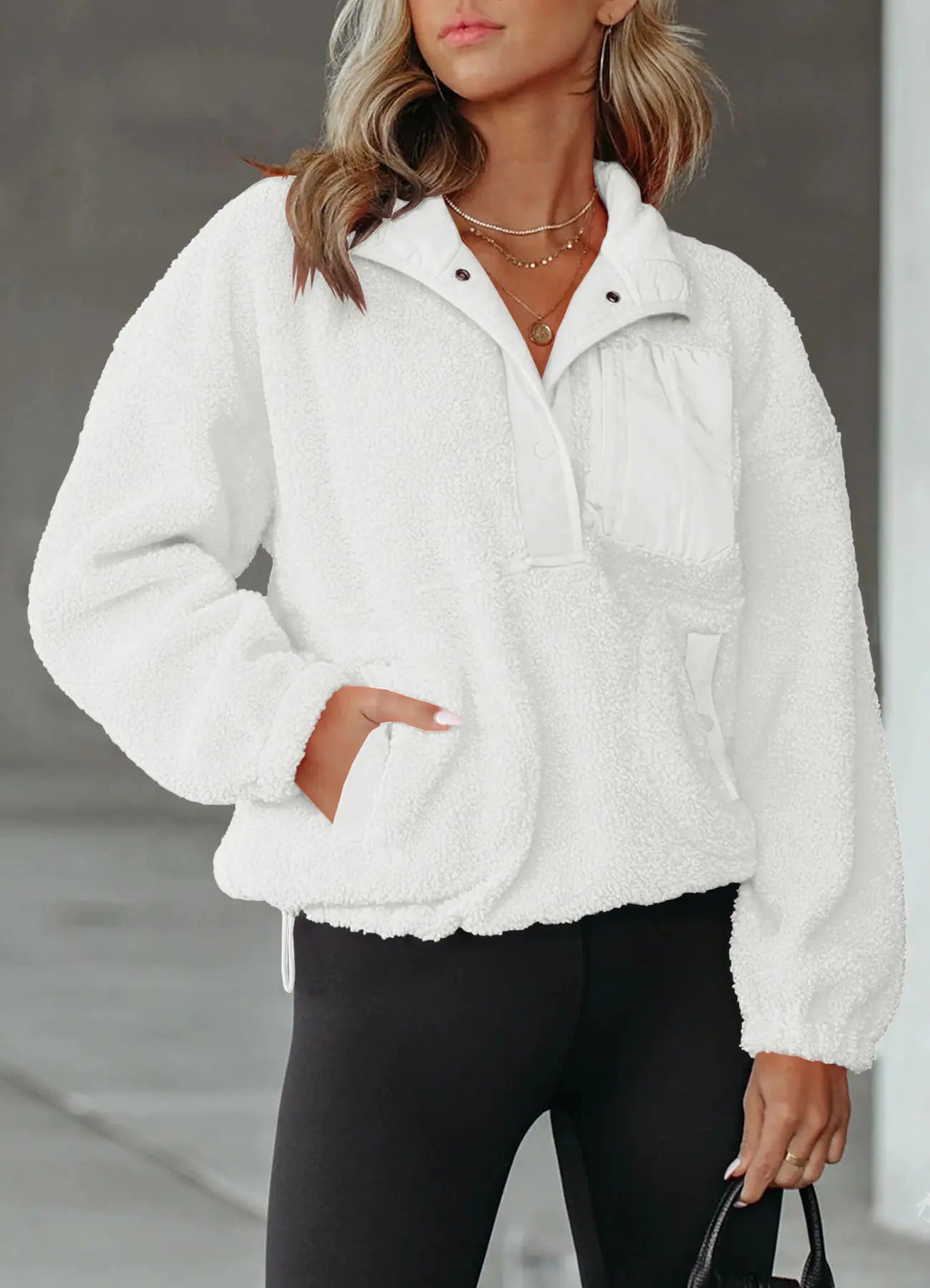 Color Block Half-Zip Women's Sweatshirt