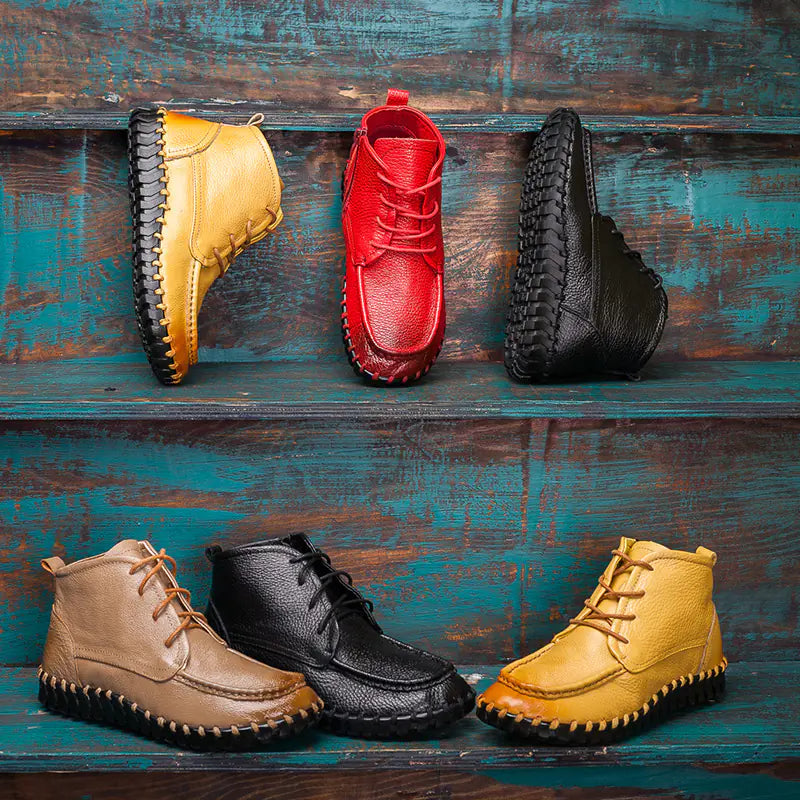 Chic Soft-Sole Retro Ankle Boots