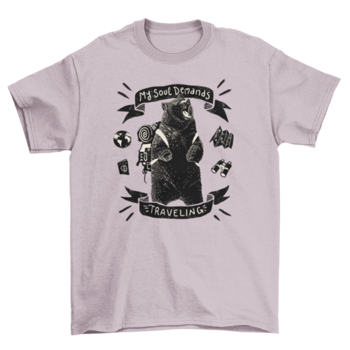 Travel bear t-shirt