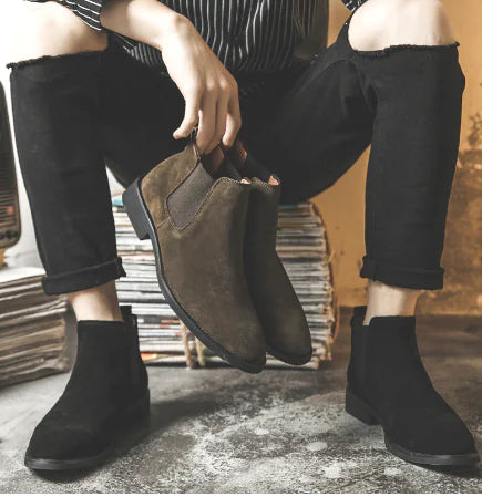 Men's Luxe Leather High-Top Boots