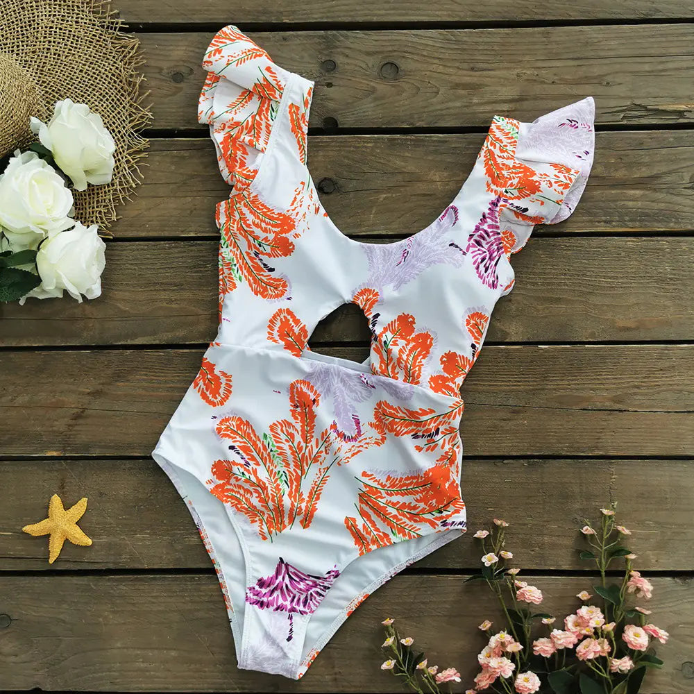 2024 Chic Back Cutout Swimwear Trio