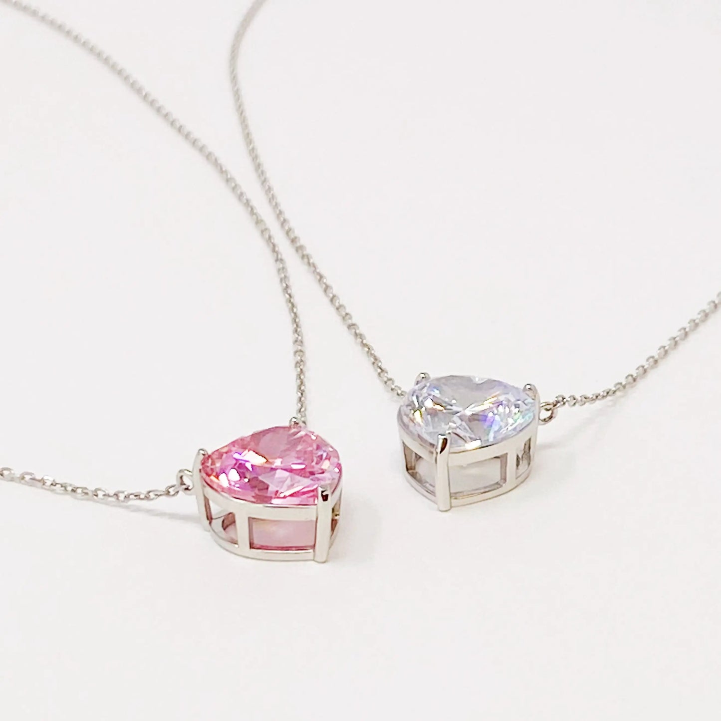 Elegant Sterling Silver Heart Pendant Necklace