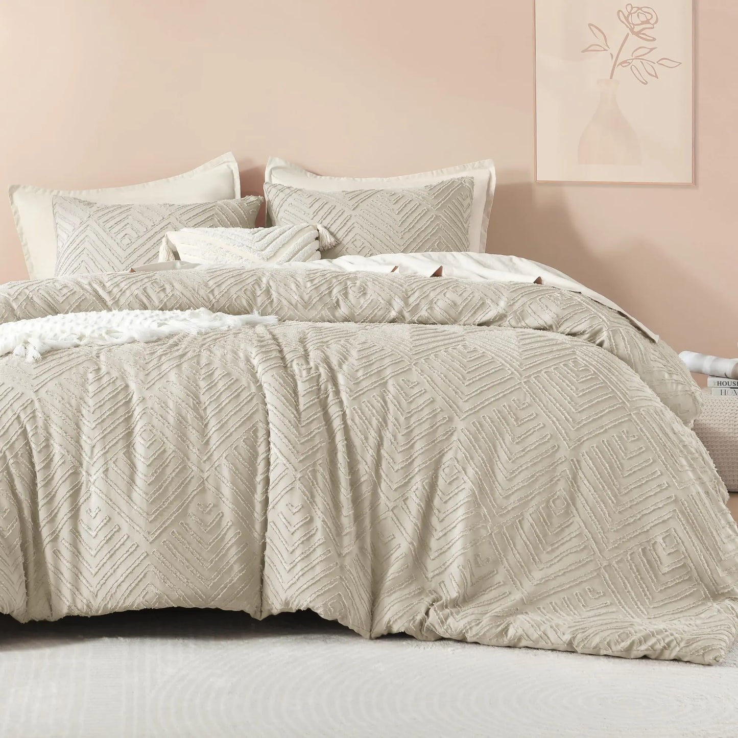 Litanika Queen Boho Tufted Comforter Set