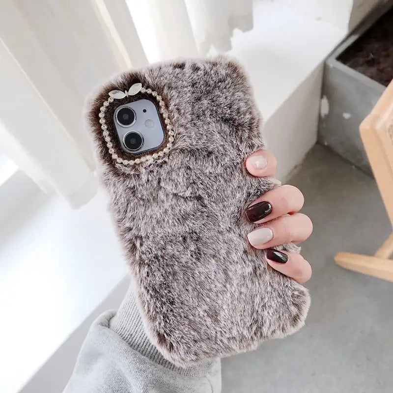 Chic Faux Fur Phone Protector