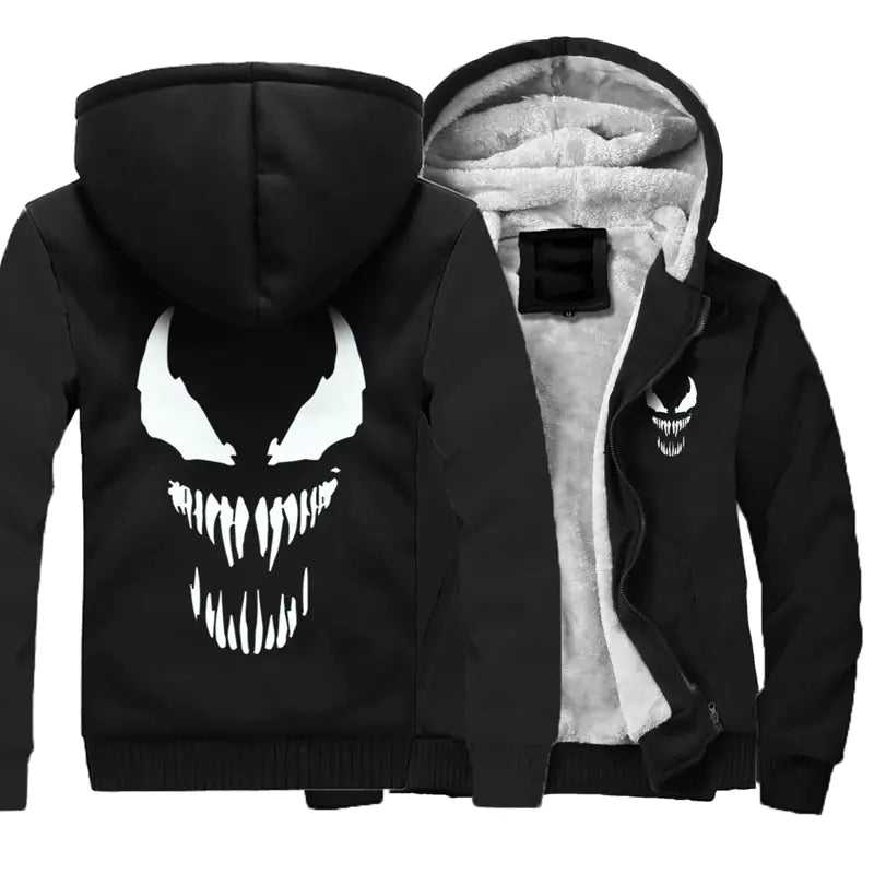 Men's Venom Print Zip-Up Hoodie