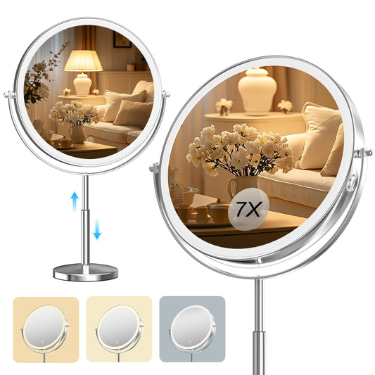 LuminaGlow 10" Rechargeable LED Makeup Mirror