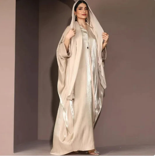 Chic Muslim Satin Gown for Women