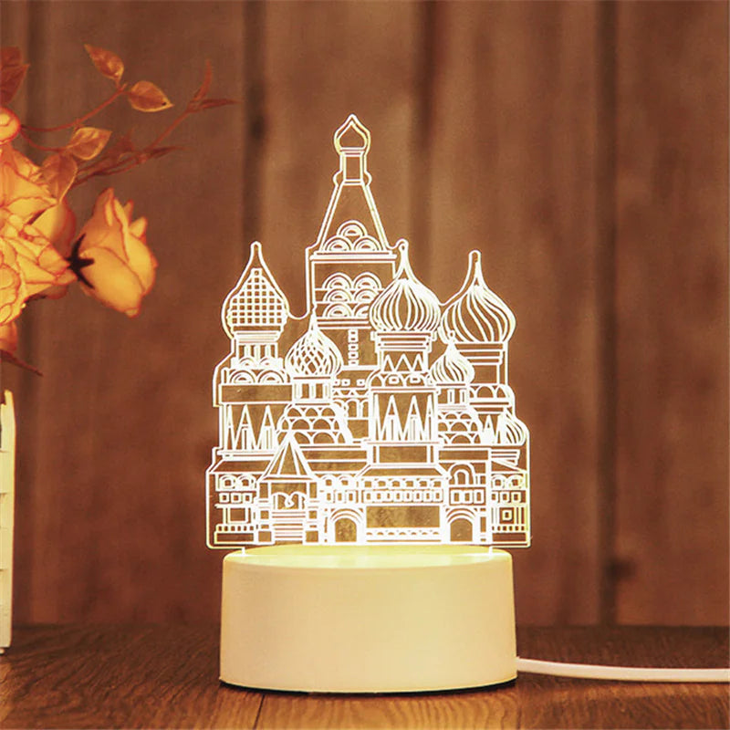 Romantic 3D Acrylic LED Lamp