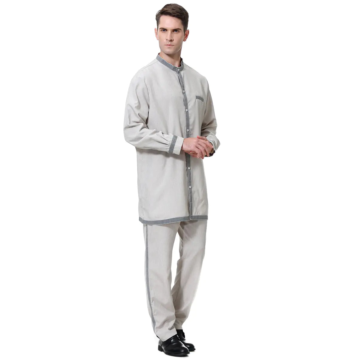 Elegant Men's Muslim Robe Ensemble