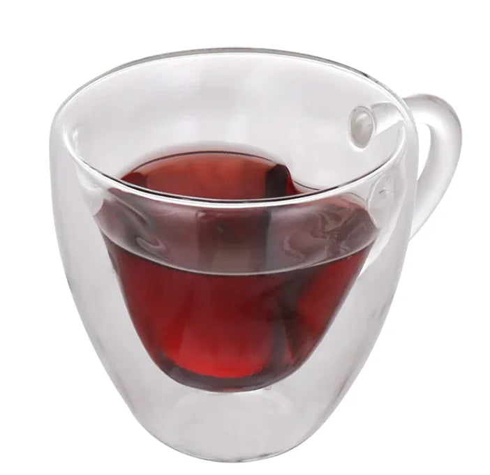 HeartView Thermal Glass Cup