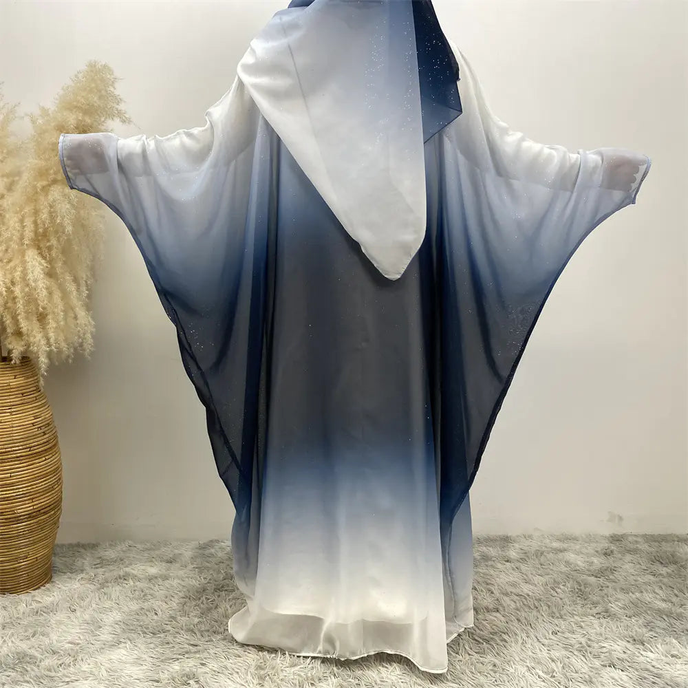 Chiffon Muslim Cardigan & Scarf Set