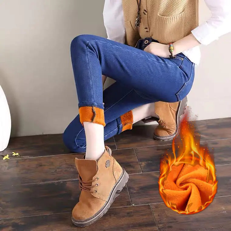 Chic High-Waist Winter Jeans for Women