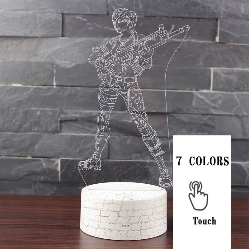 Colorful 3D LED Touch Lamp