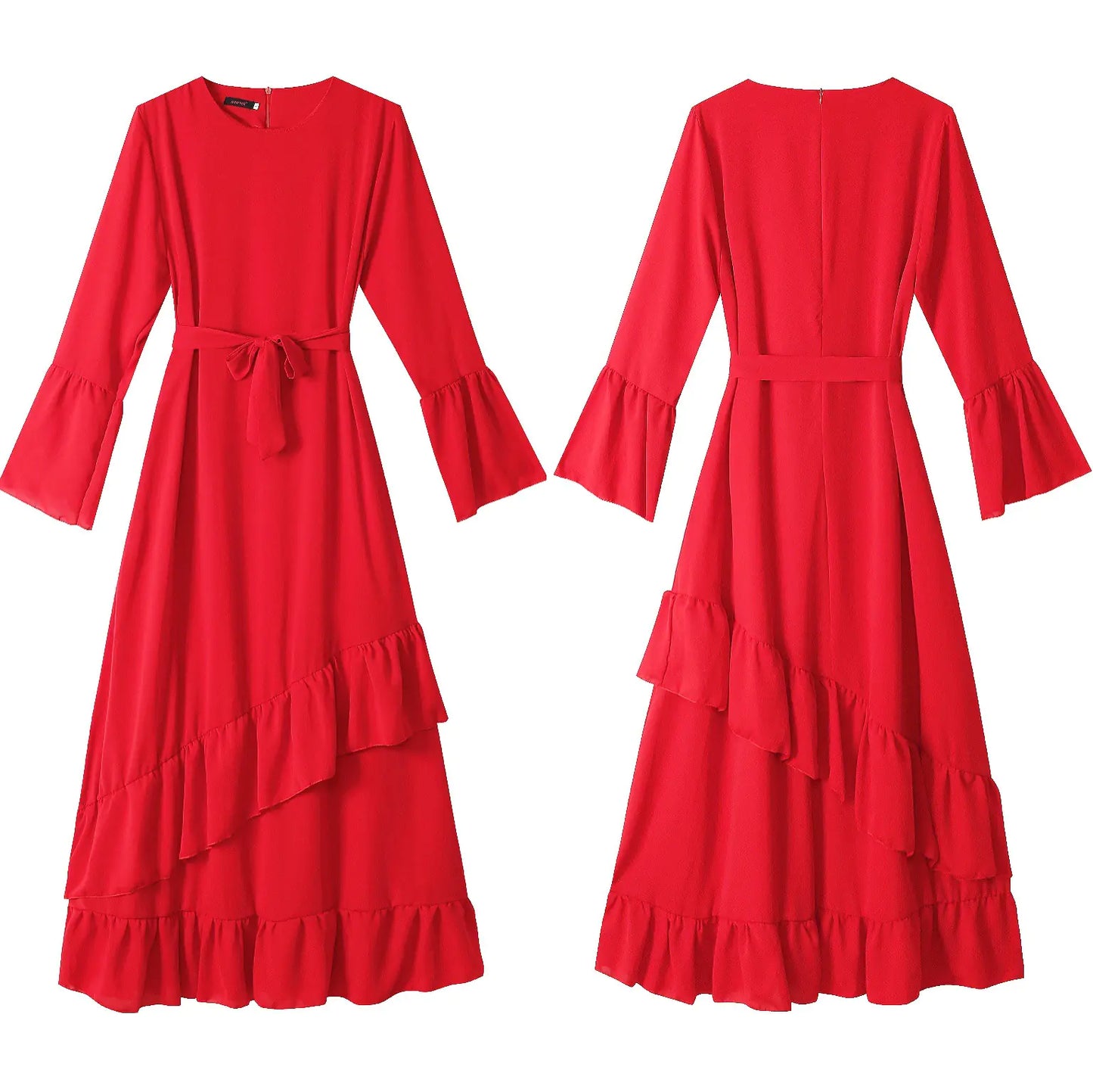 Elegant Muslim Girl's Long Dress - Traditional Arabic Style