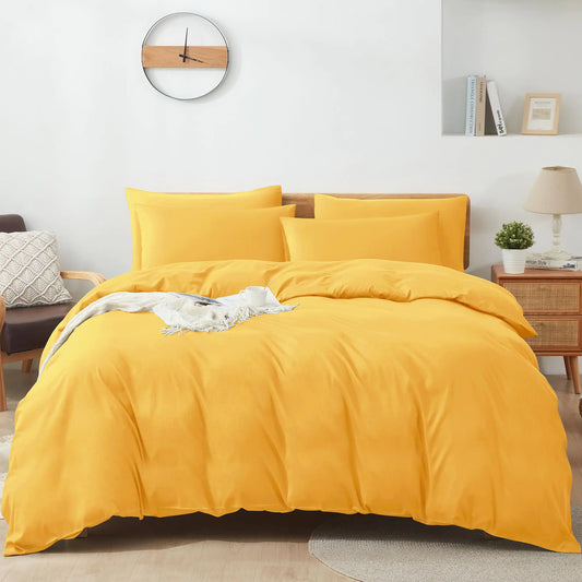 Sufdari SoftSkin Queen Duvet Cover Set with Zipper & Ties