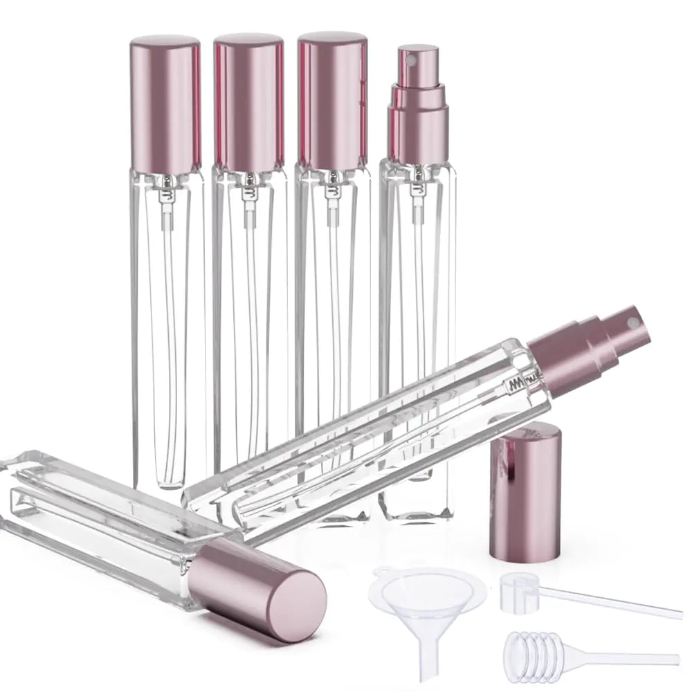 Jagolain Mini Mist Glass Atomizers 10ml 6 Pack (Pink)