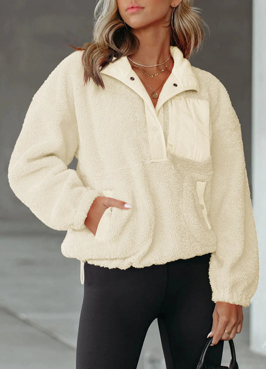 Color Block Half-Zip Women's Sweatshirt
